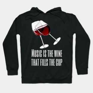 wine glass with music Hoodie